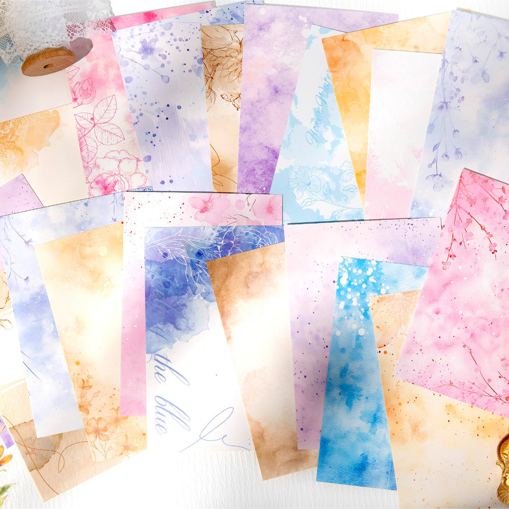 30 Pcs PET Stickers and Paper Journal Supplies HKDSH