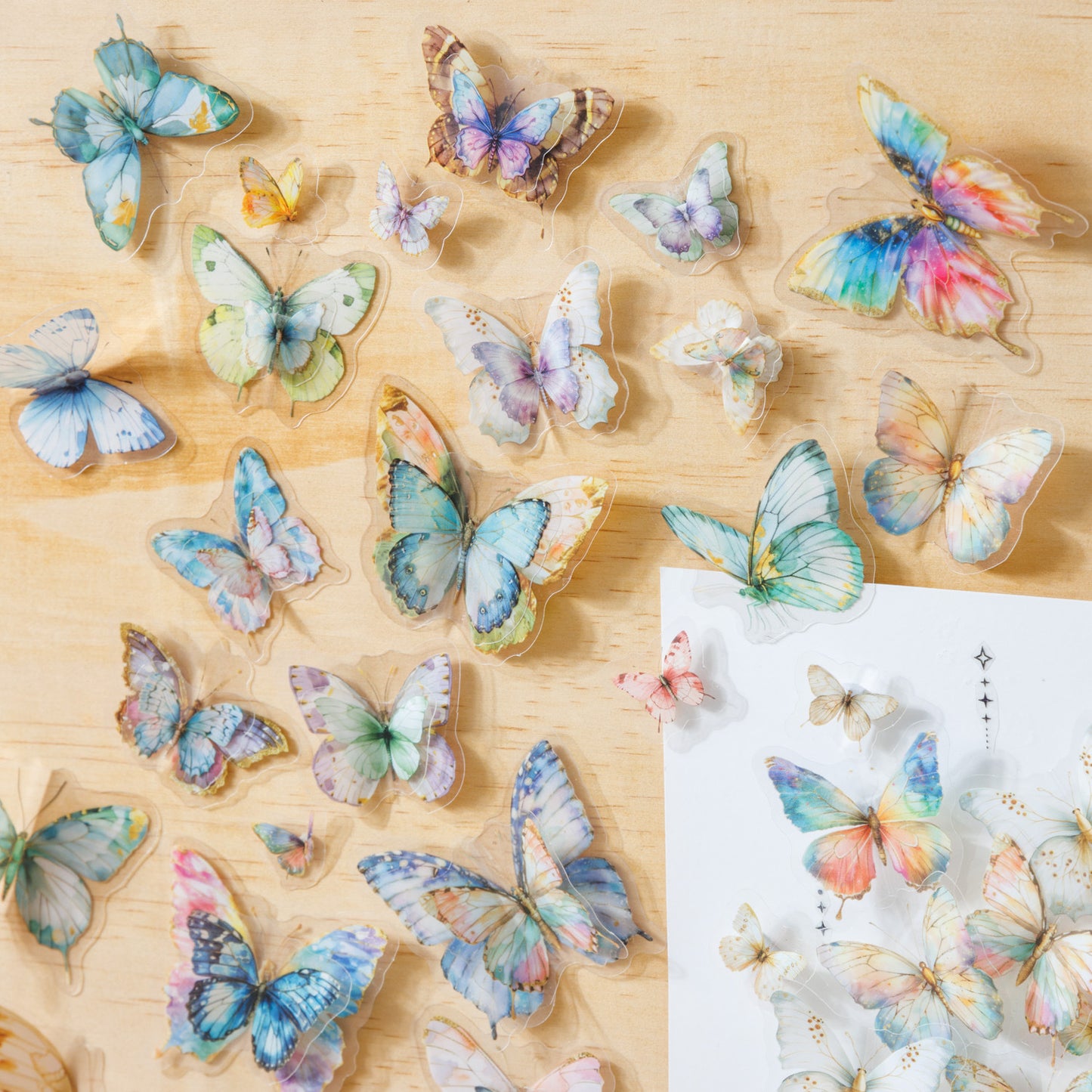 50 Pcs Butterfly Stickers WDQW