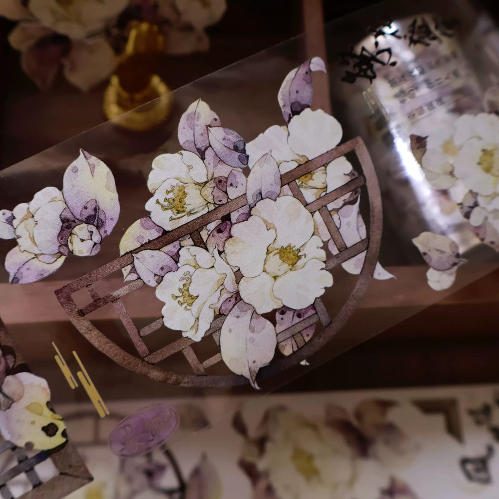 Floral Decorative Tape Rolls- Shadowed Window Panes