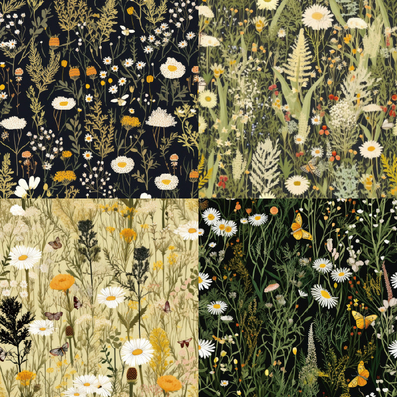 6 inch Wildflower Scrapbook Paper Pad SKP437