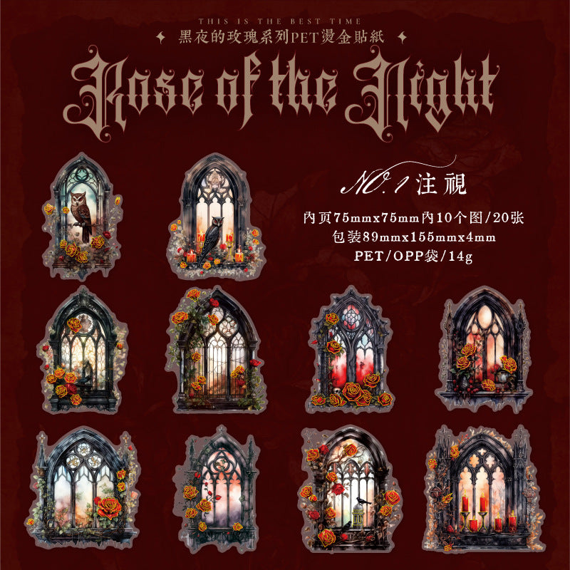 20 Pcs Vintage Windows PET Stickers HYDMG