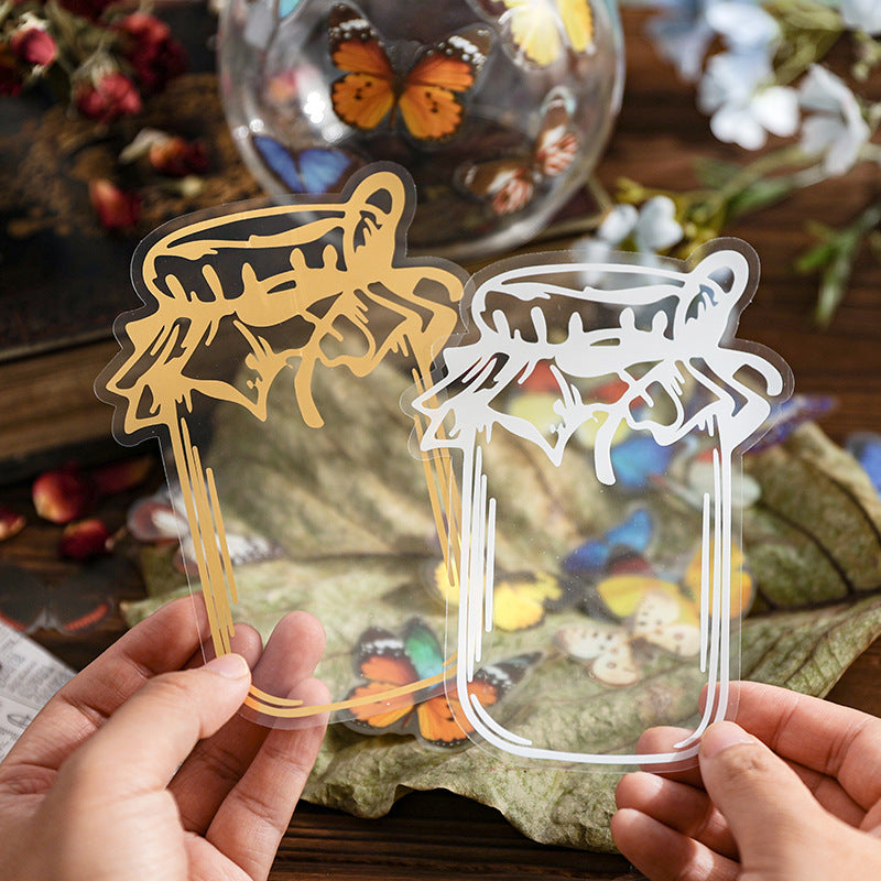 42 Pcs Butterfly Flower Under Sea Stickers MCSC