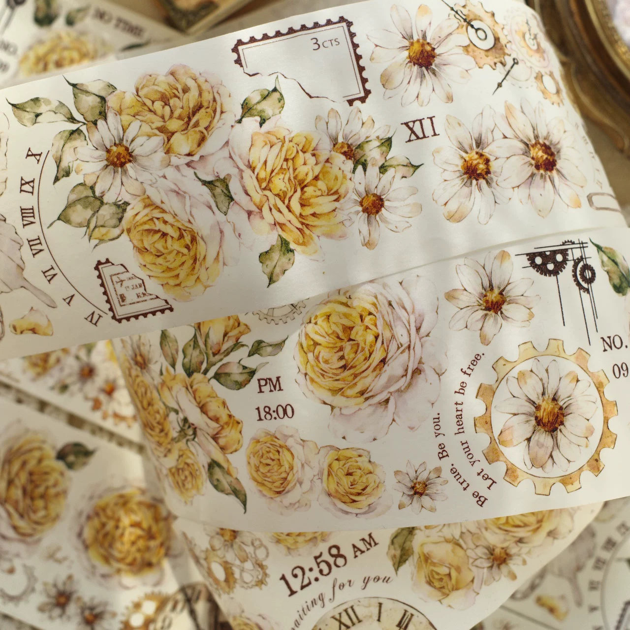 Floral Decorative Tape Rolls- Vintage Annals