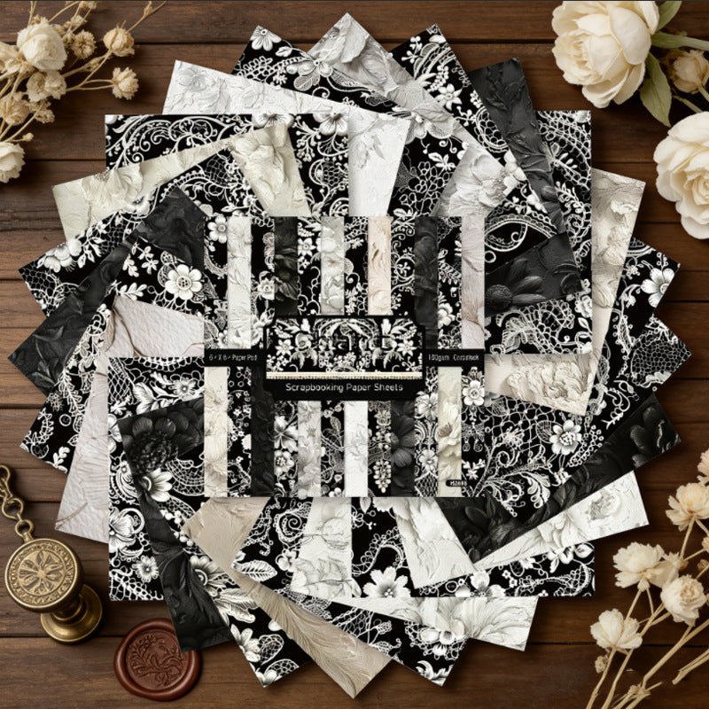 6 inch Dark Academia Scrapbook Paper Pad SKP605