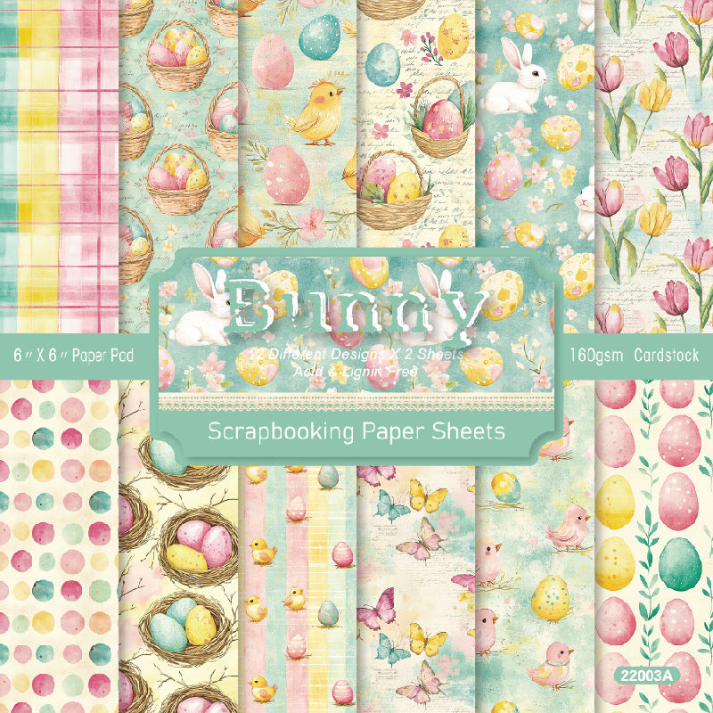 6 inch Easter Scrapbook Paper Pad SKP003