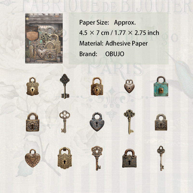 30 Pcs Antique Themed Stickers ZGCPG