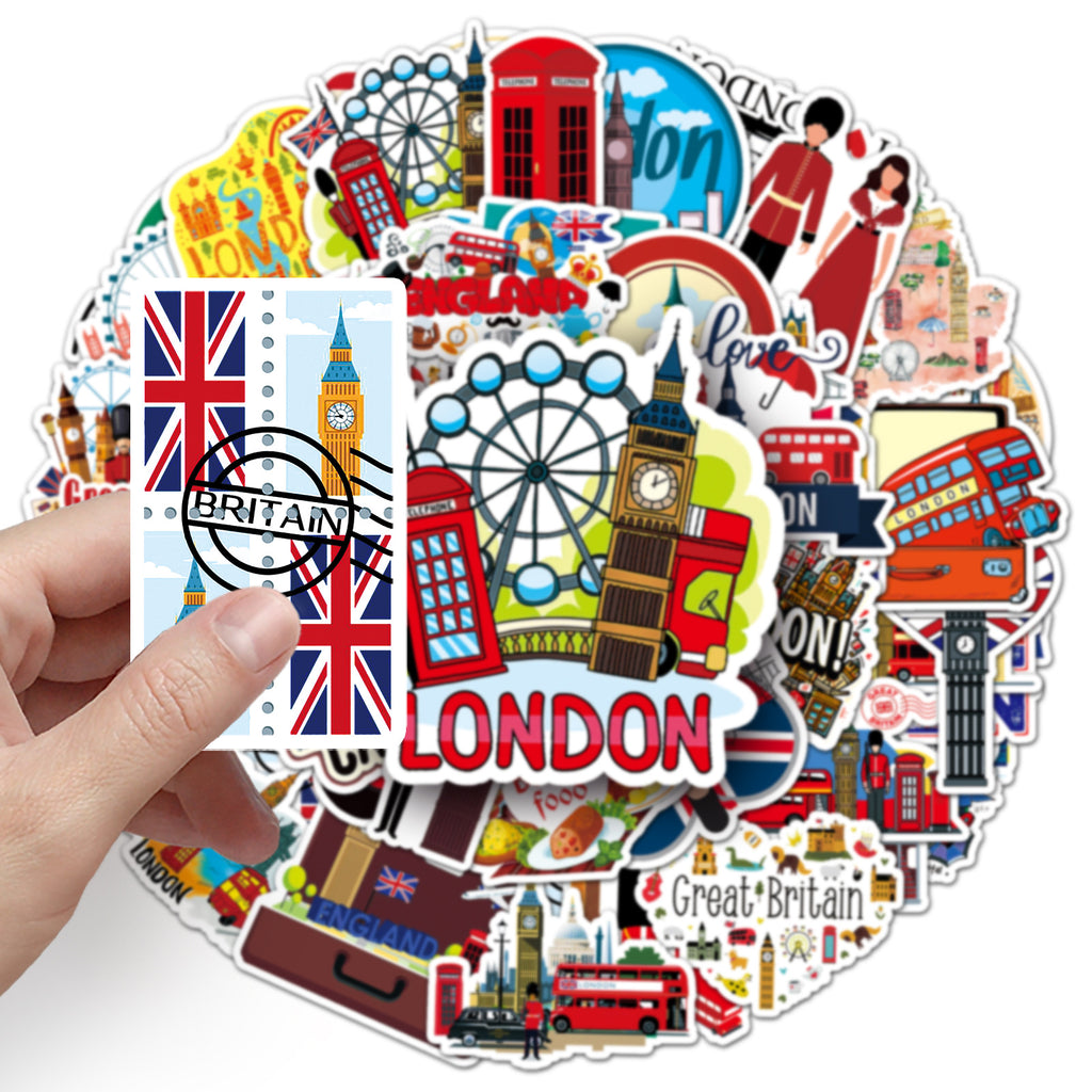 50Pcs Great Britain Travel Vinyl Stickers TRV18