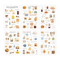 6 Pcs Everyday Journal PET Stickers -Baking