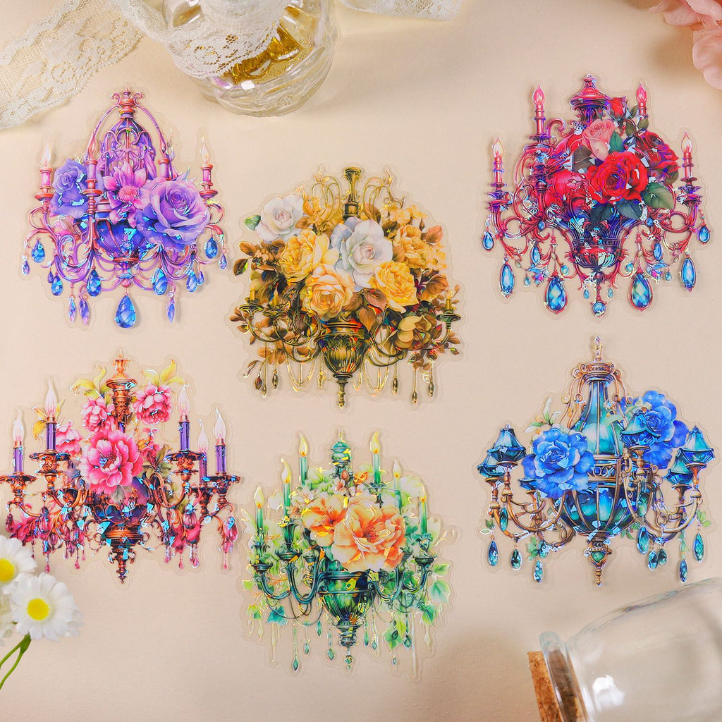 5 Pcs Lamp PET Stickers SJDZY