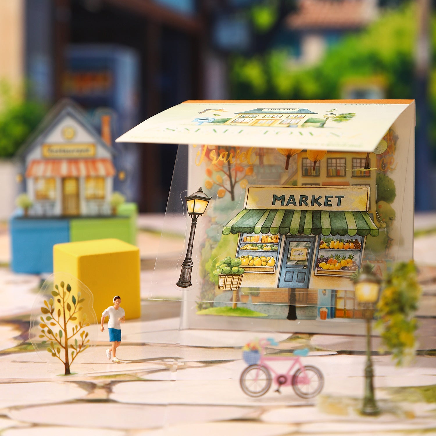 10 Sheets Street Landscape PET Stickers Book TZBXZ