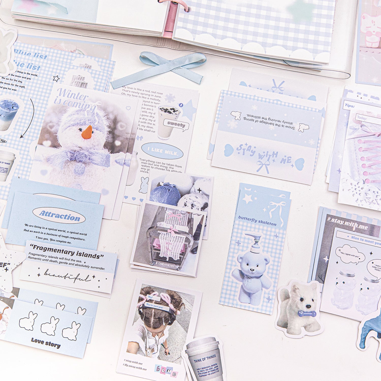 50 Pcs Scrapbook Supplies Kit LMZY