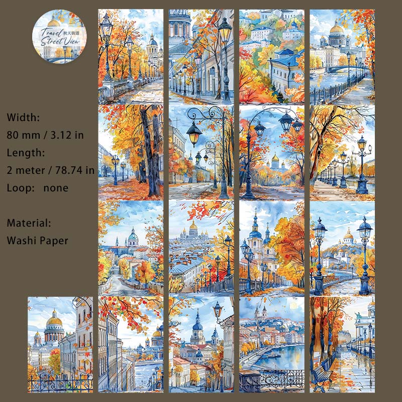 1 Roll Travel Theme Washi Stickers Tape LTJJ