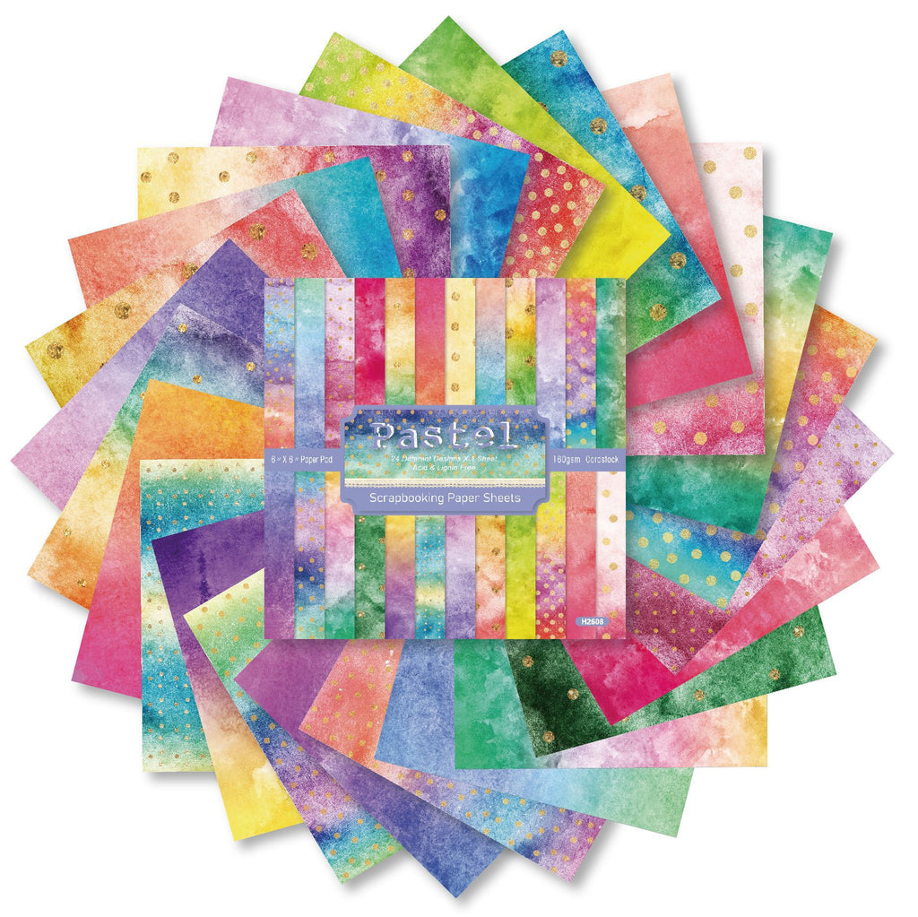 6 inch Pastel Scrapbook Paper Pad SKP608