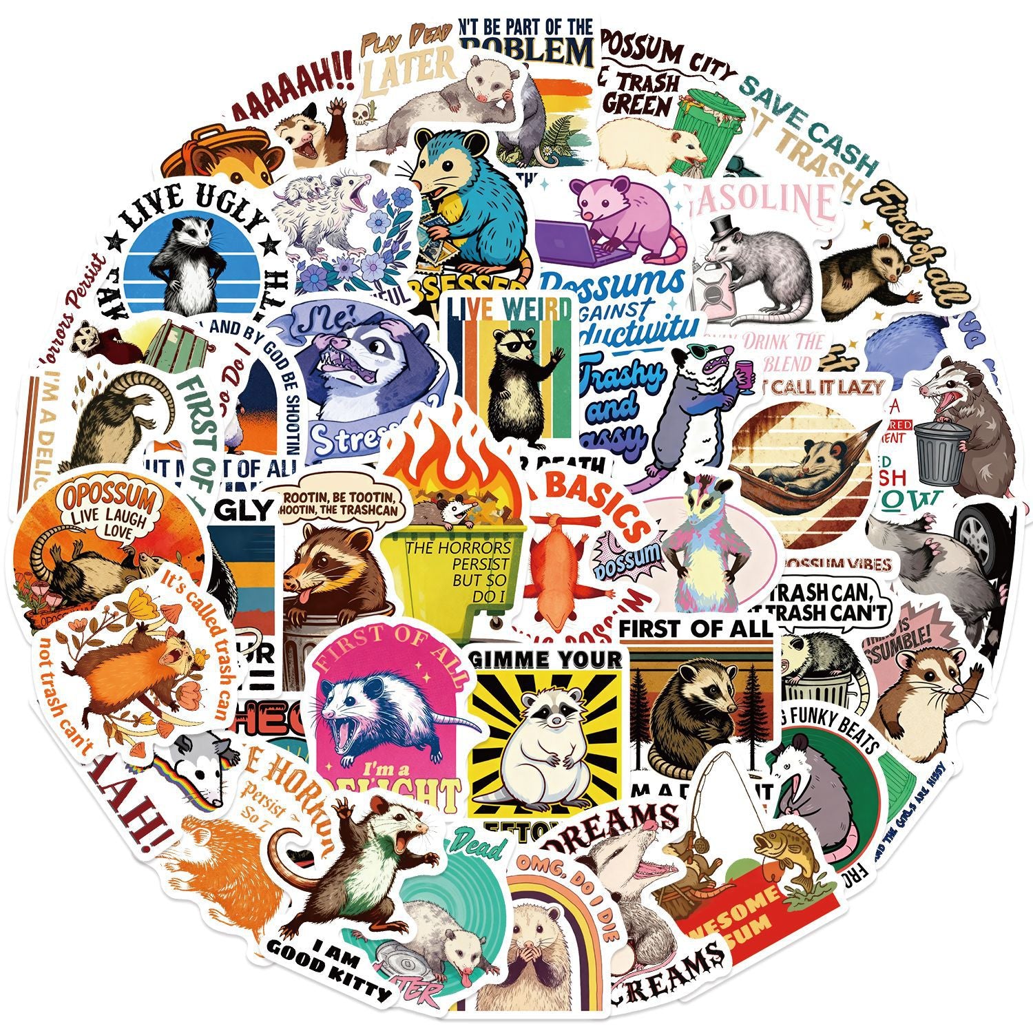 50PCS Funny Sarcastic Meme Vinyl Stickers FUN07