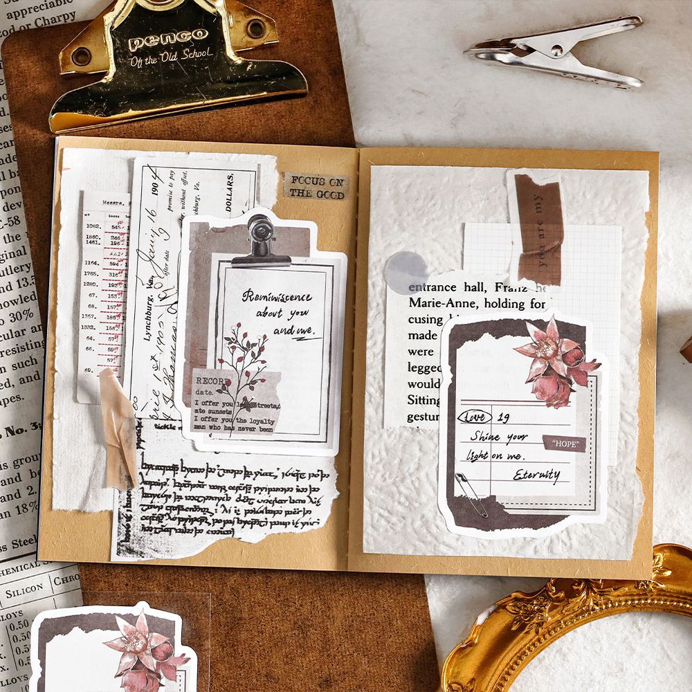 6 Pcs Vintage Writable Stickers HDXS
