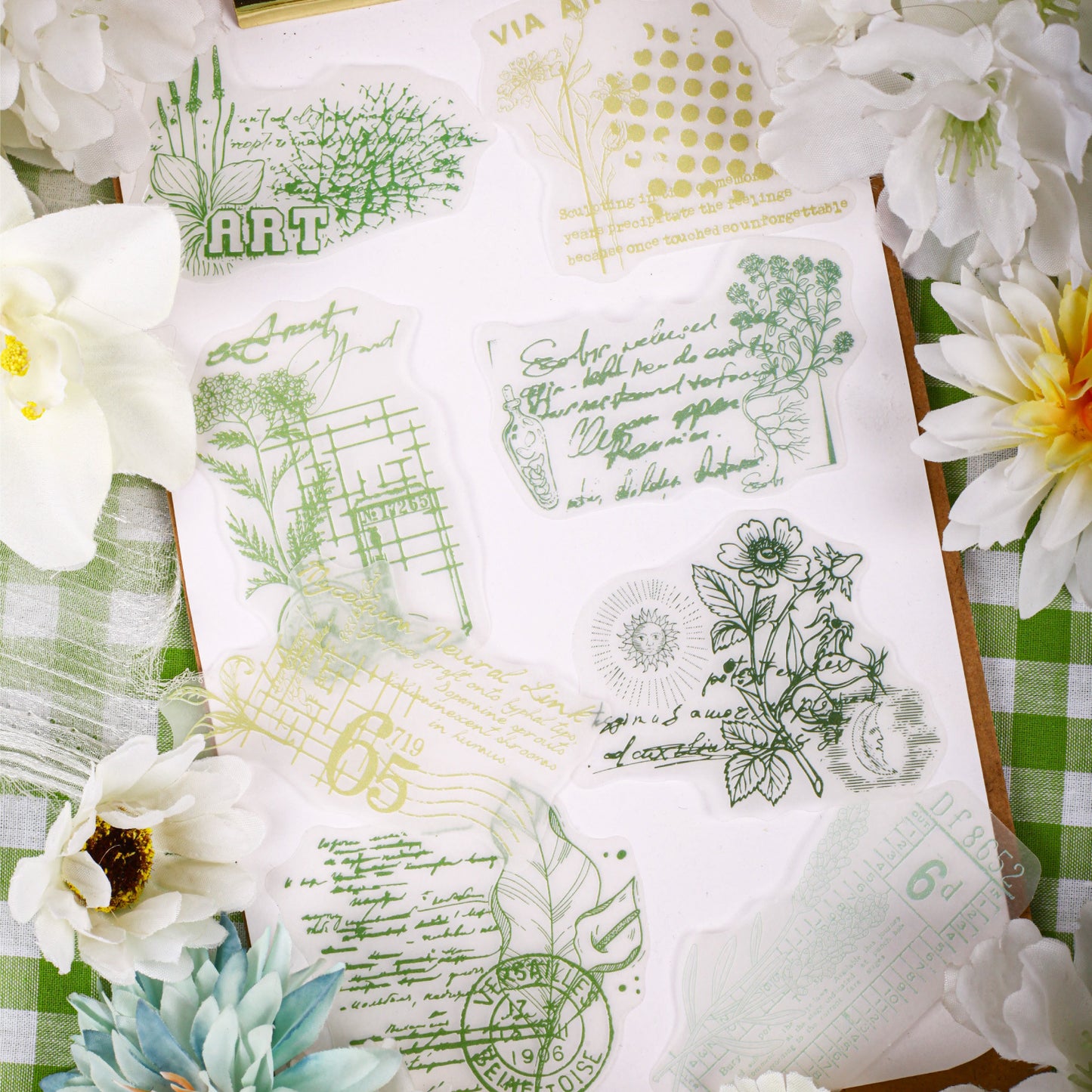 16 Pcs Vintage Junk Journal Stickers CLXL