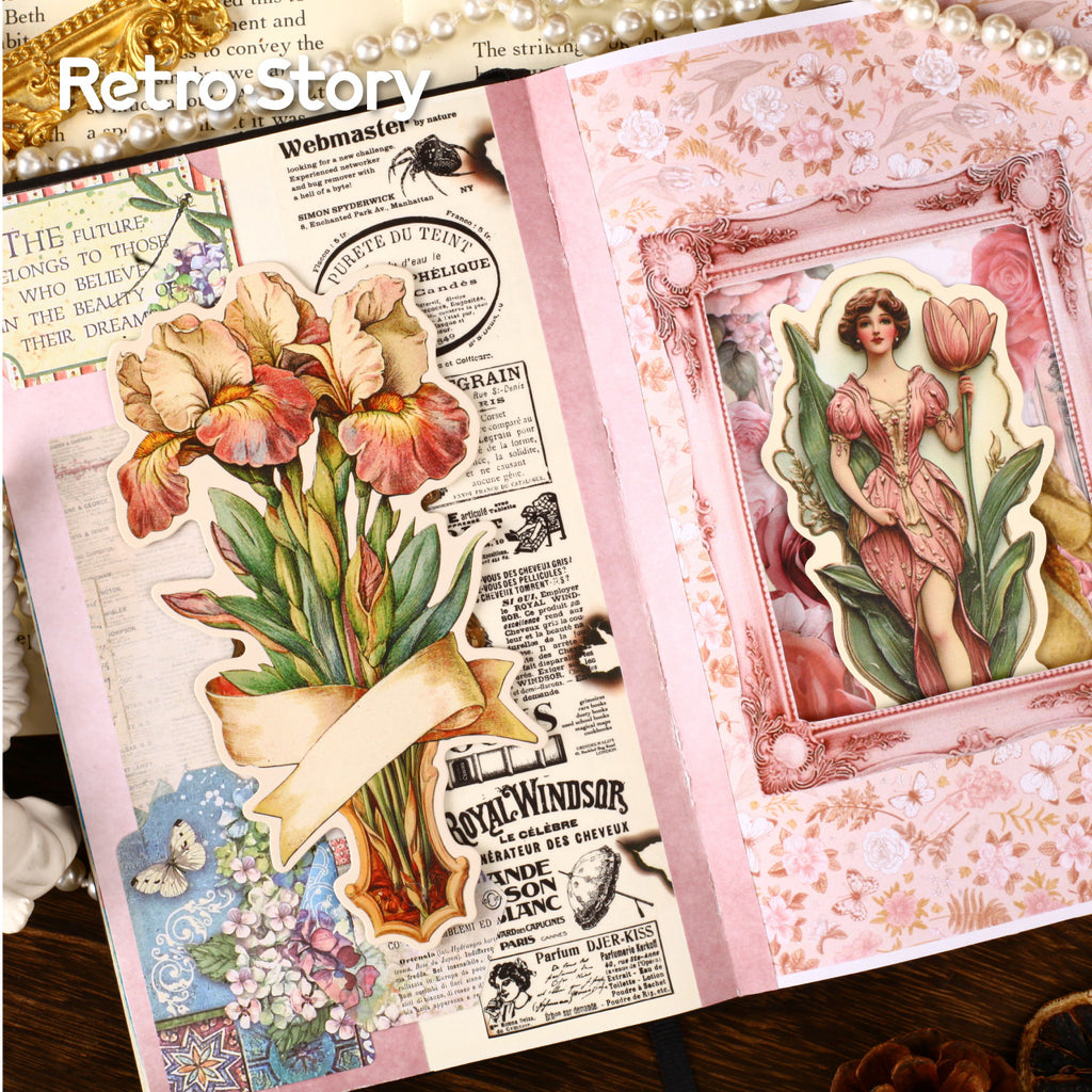 5 Pcs Vintage Fan Bookmark WDXL