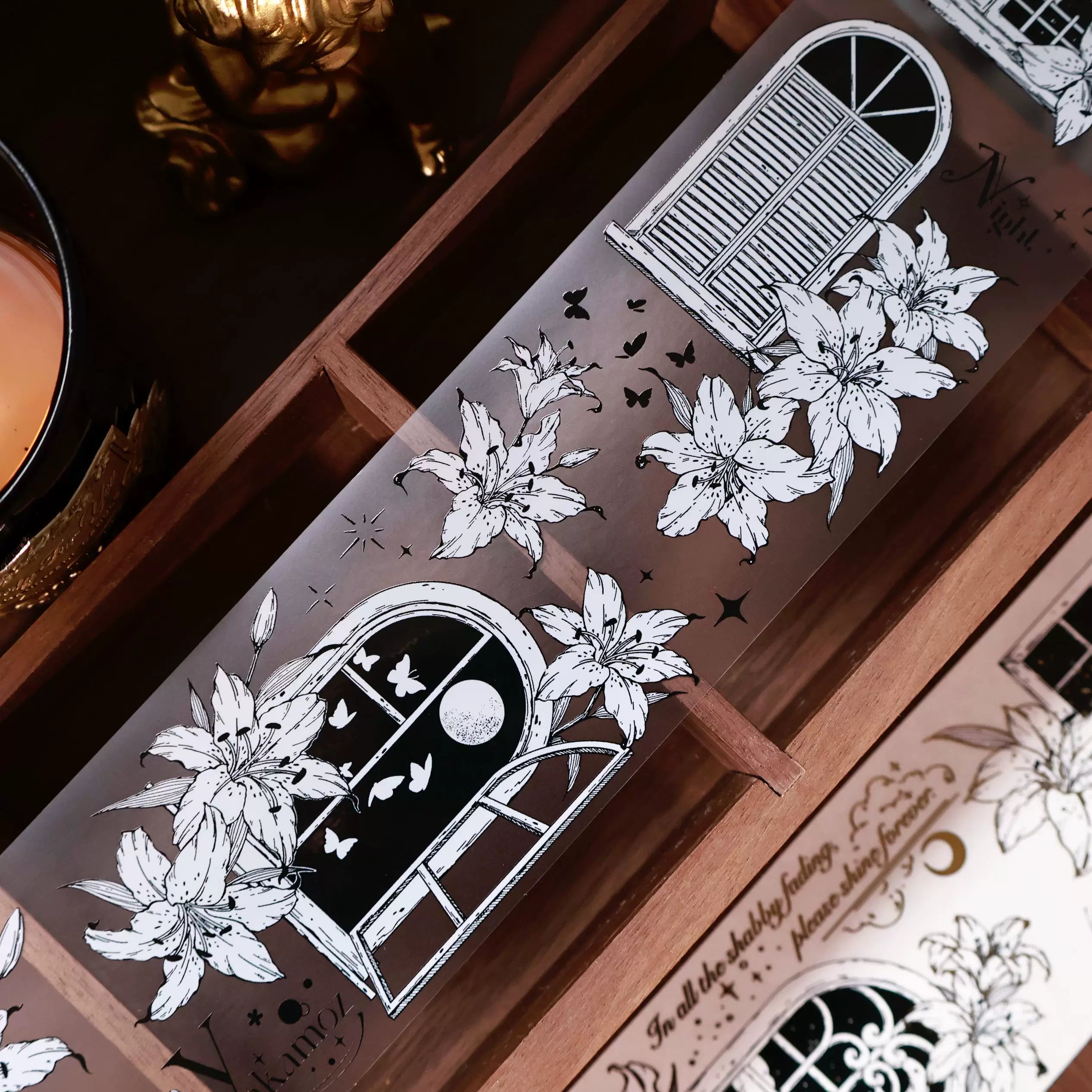 Floral Decorative Tape Rolls- Lily Lattice