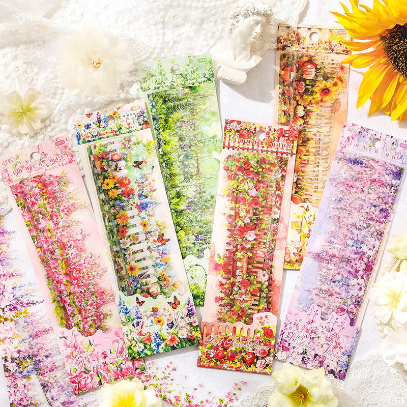 20 Pcs Garden Fence PET Stickers HHQS
