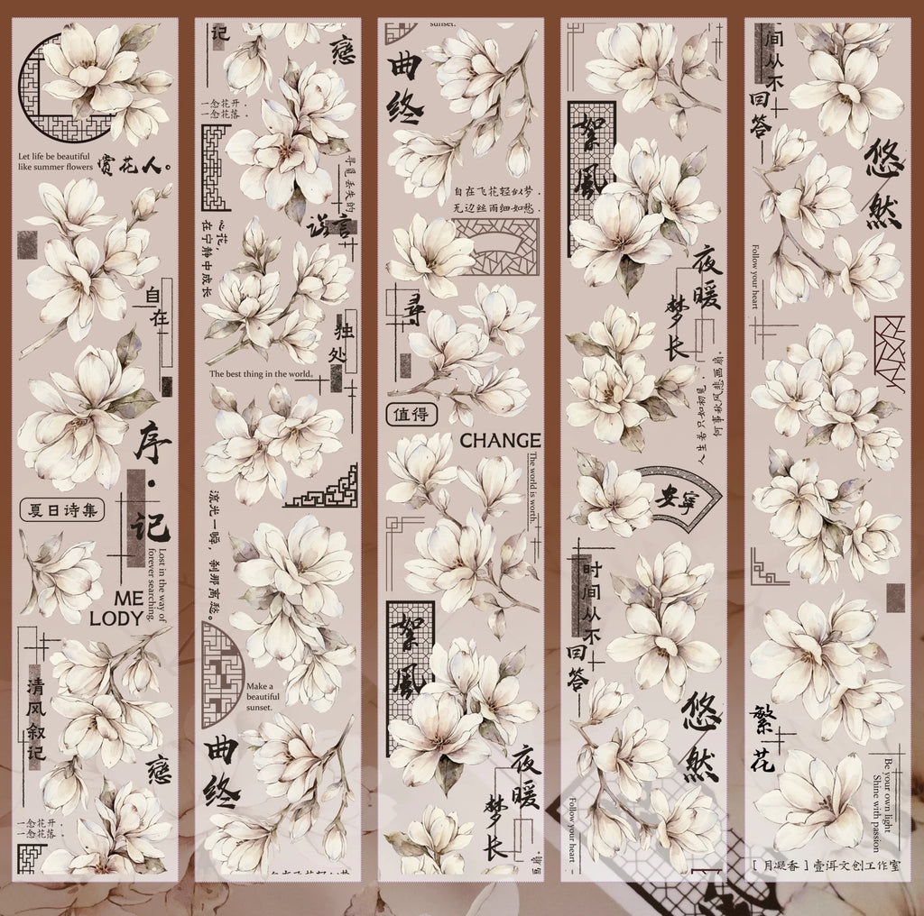 Floral Decorative Tape Rolls- Moon-Gelled Fragrance