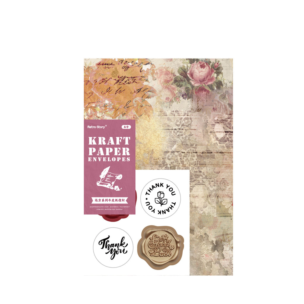 3 Pcs Envelopes with Sealing Sticker YFXL