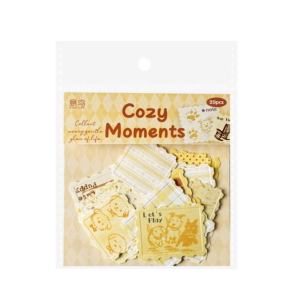 20 Pcs Embossed Post Stamp Stickers NYPK
