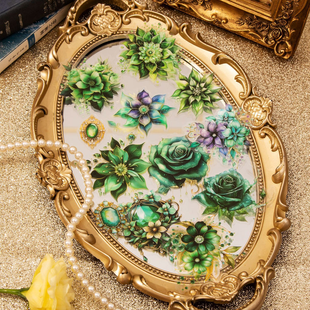 30 Pcs PET Flower Stickers BSZF