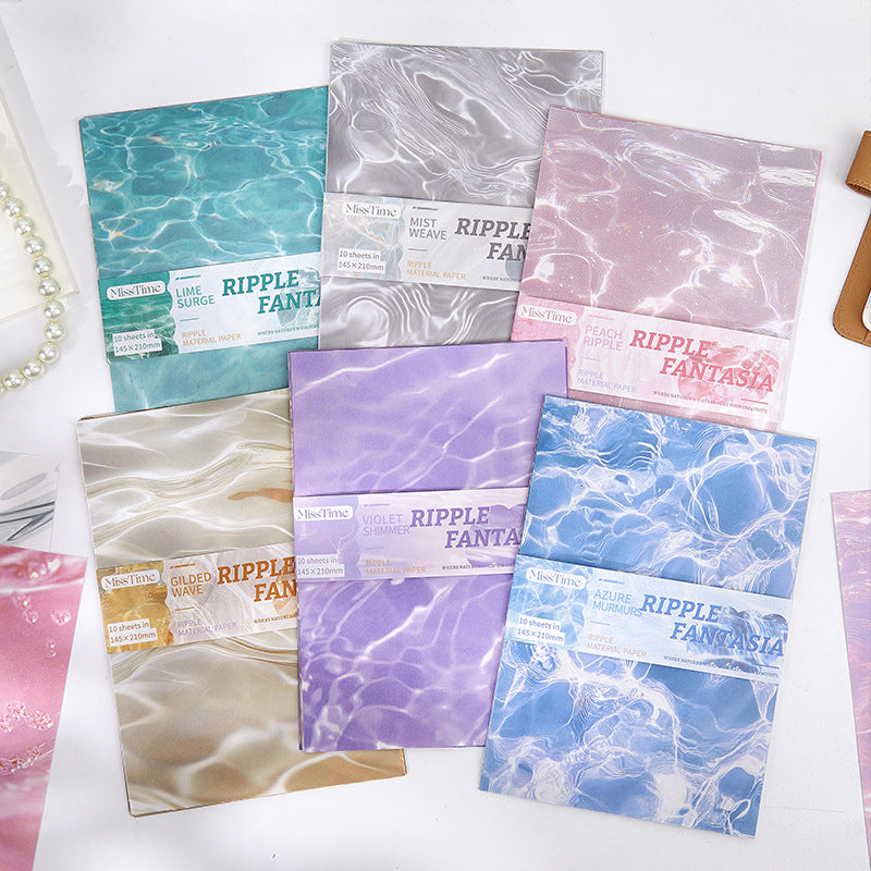 10 Sheets Water Texture Journal Paper LJWY