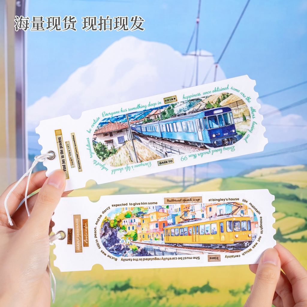 1 Roll Train Landscape Washi Stickers Tape KWLSLC