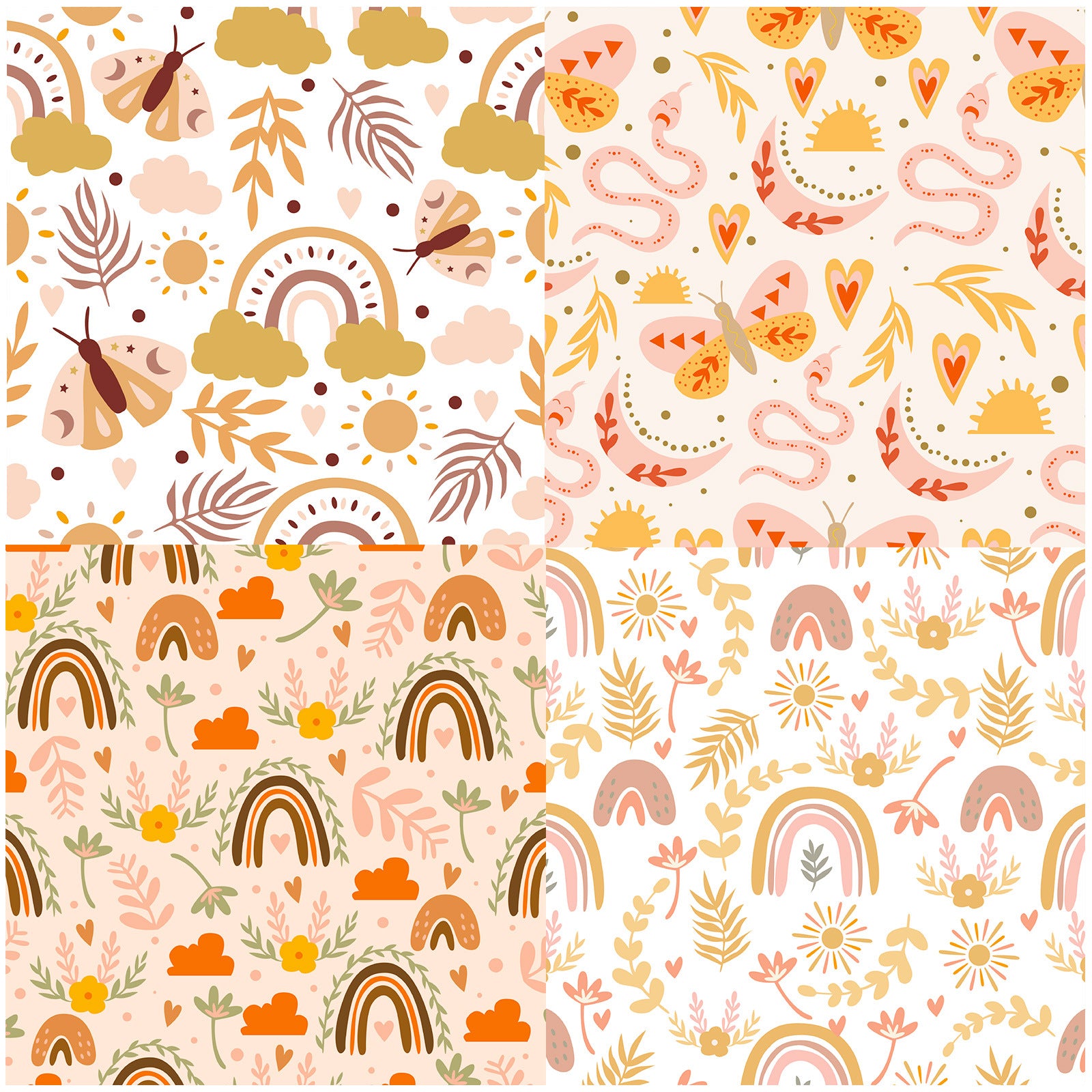 6 inch Boho Rainbow Scrapbook Paper Pad PA315