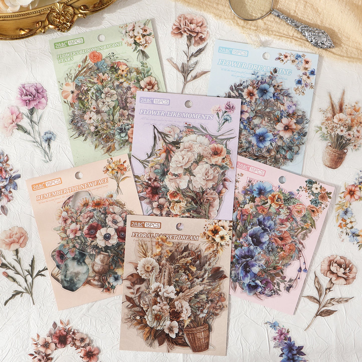 15 Pcs Flowers PET Tape FGHY