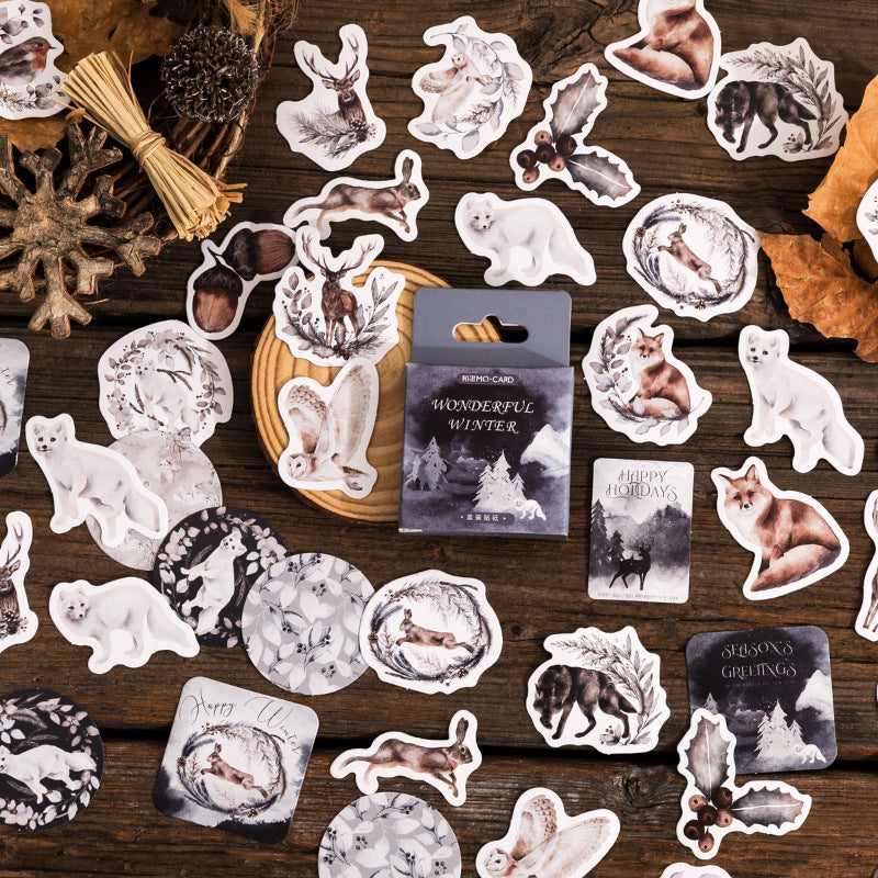46 Pcs Winter Animal Stickers NDQY