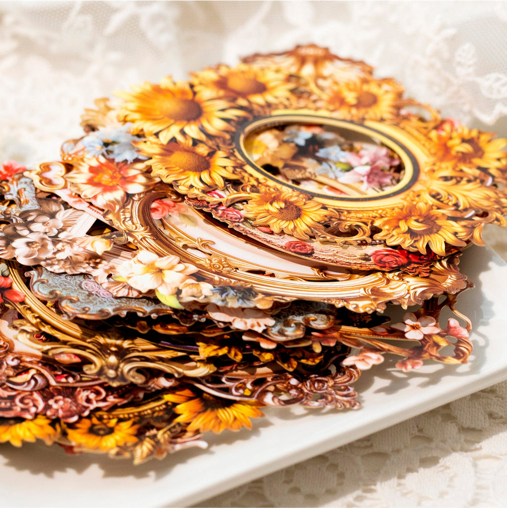 10 Pcs Floral Frame Paper LMCS