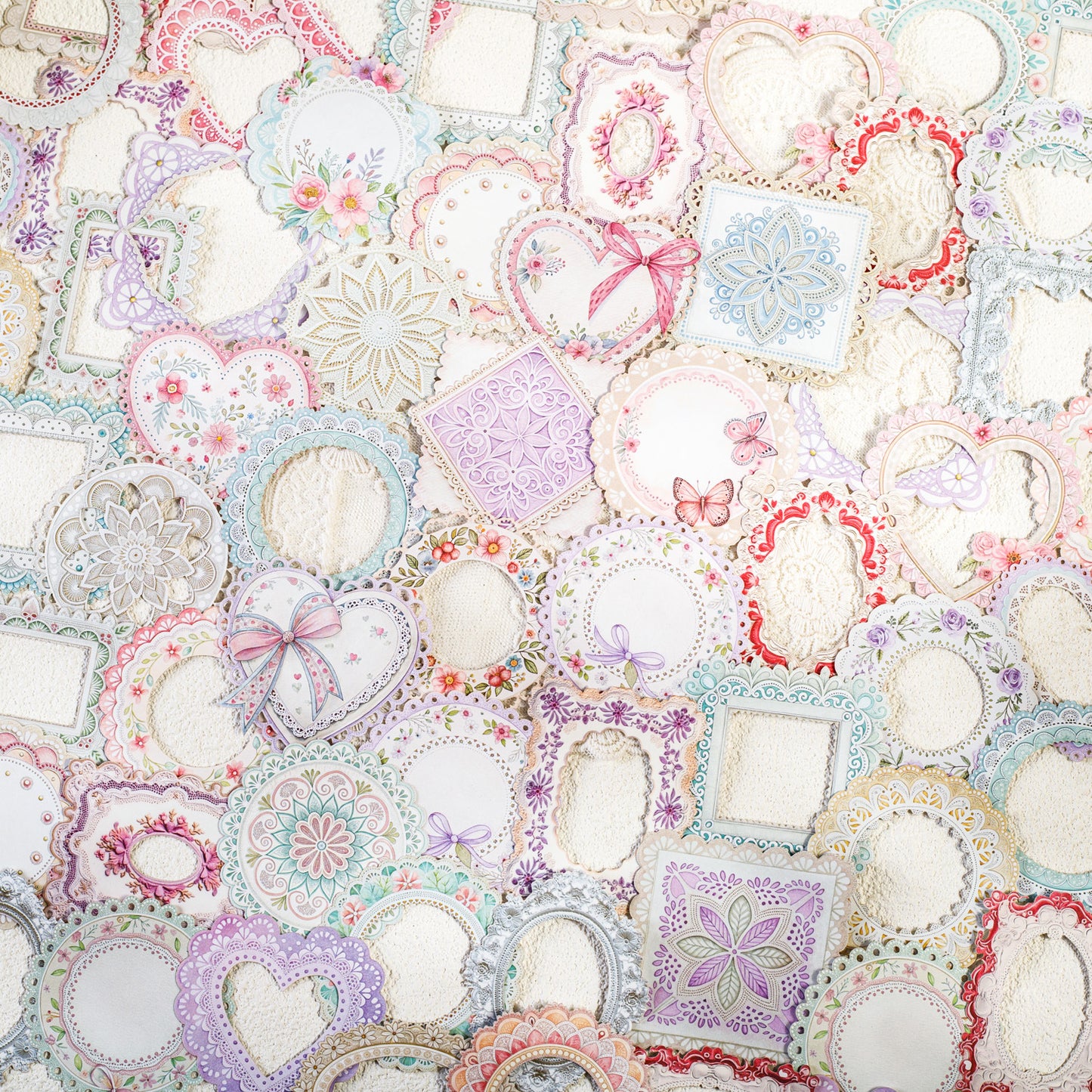 20 Pcs Lace Frame Stickers LSHB