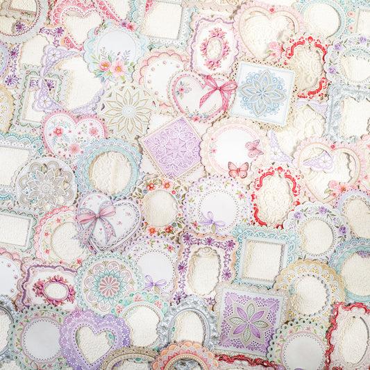 20 Pcs Lace Frame Stickers LSHB