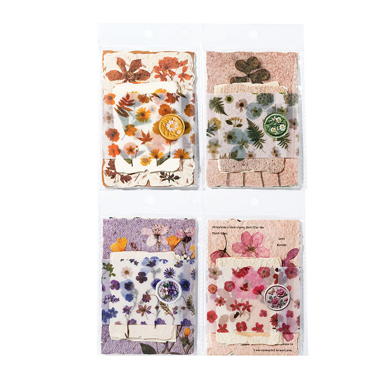 30 Pcs Floral Embossed Scrapbook Paper YZHY