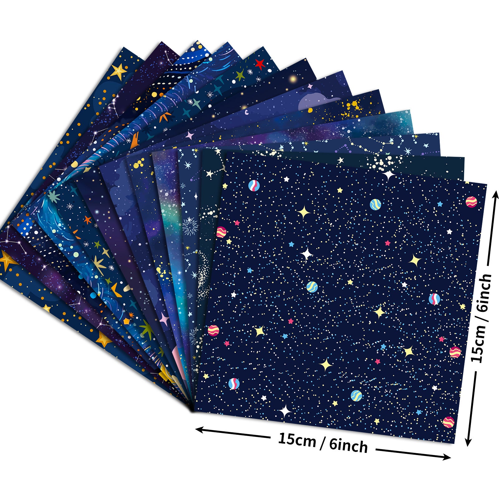 6 inch Dark Starry Scrapbook Paper Pad PA851