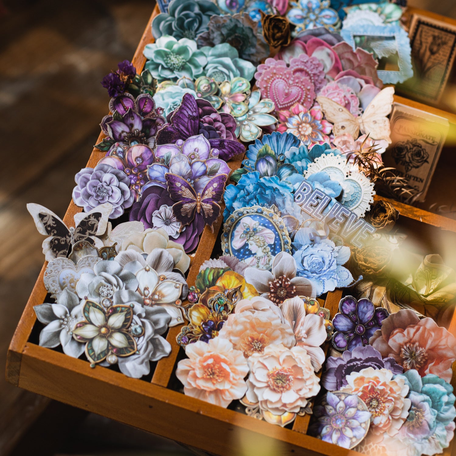 20 Pcs Flower Stickers HJDSZ