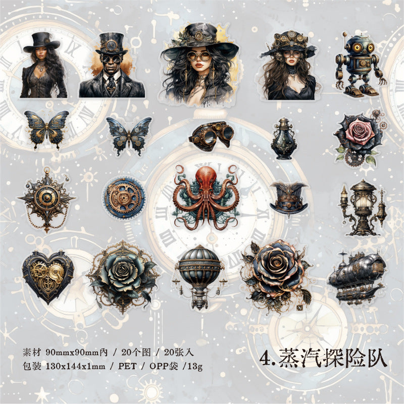 20 Pcs Old Time Stickers ZQGD