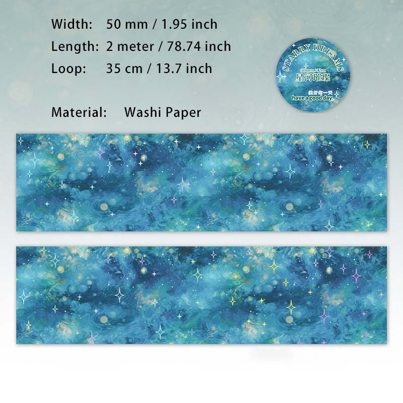 1 Roll Galaxey Night Sky Washi Tape FXMJ