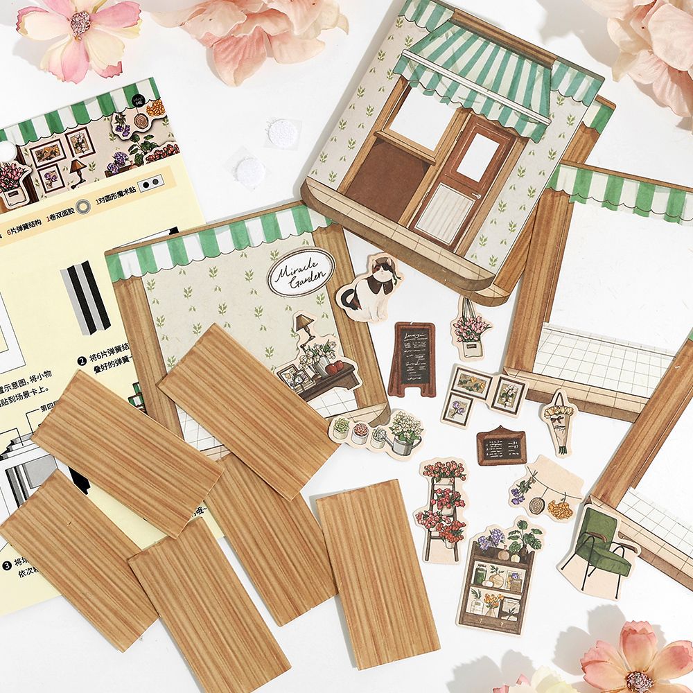 3D Store Shop Scene DIY Stickers Kit KJXD