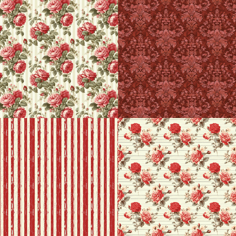6 inch Crimson Scrapbook Paper Pad SKP307