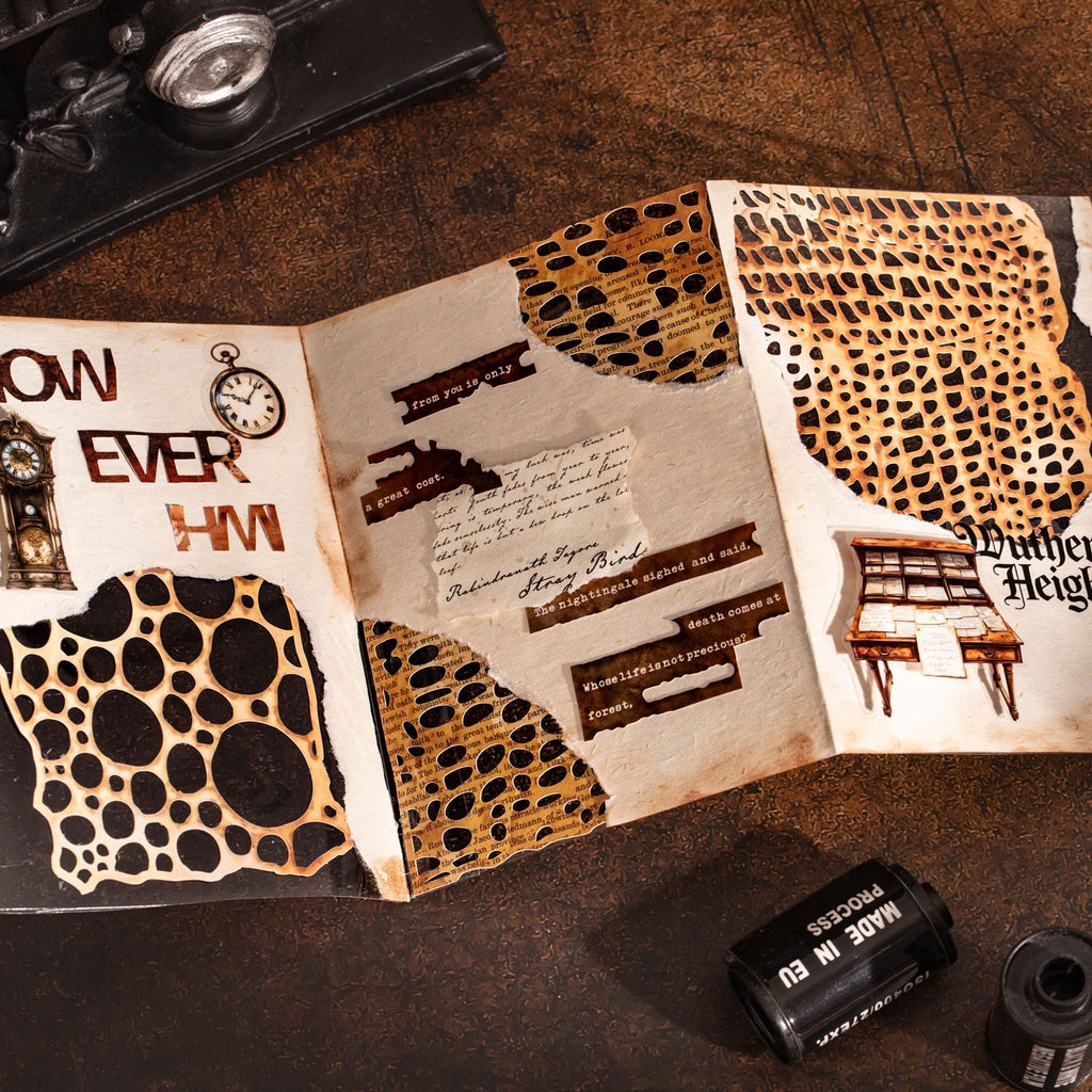 10 Pcs Vintage Hollow Cutout Journal Paper LYXL