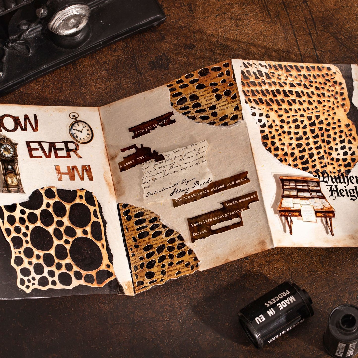 10 Pcs Vintage Hollow Cutout Journal Paper LYXL