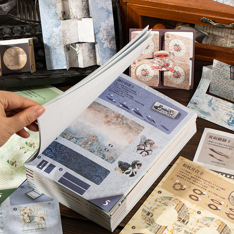 20 Sheets Vintage DIY and Scrapbook Pape Kit SJMB
