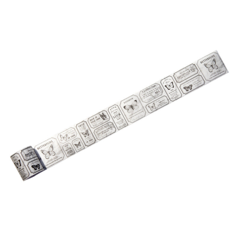 1 Roll Vintage Diecut Washi Stickers Tape JYHS