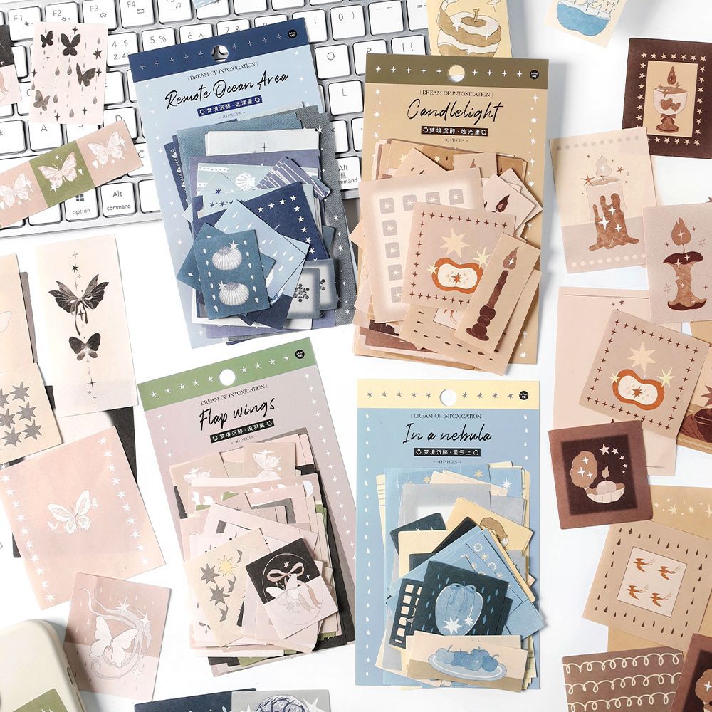 40 Pcs Vintage Scrapbook Paper MJCZ