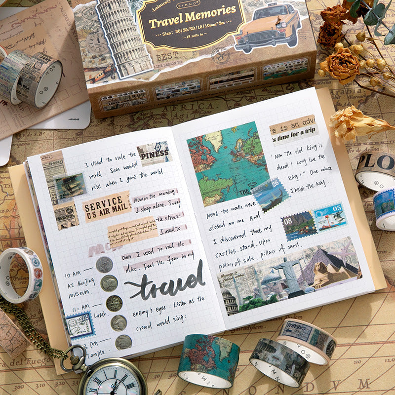 18 Rolls Vintage Washi Tape Set SGHL