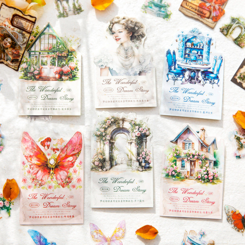 40 Pcs Creative PET Stickers MJWY