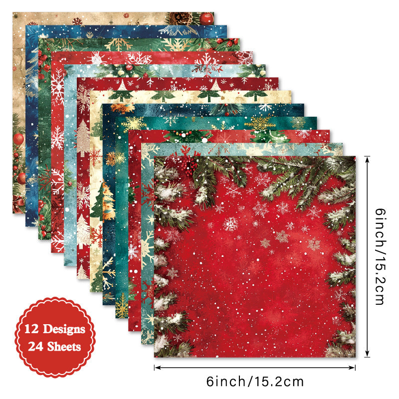 6 inch Christmas Scrapbook Paper Pad SKP2614